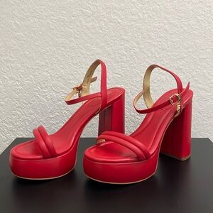 Michael Kors Red Platform Heels